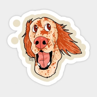 English Setter Shirt Sticker